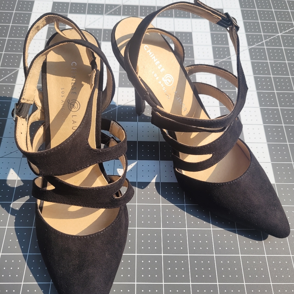 Chinese Laundry Black Strappy Women's Shoes